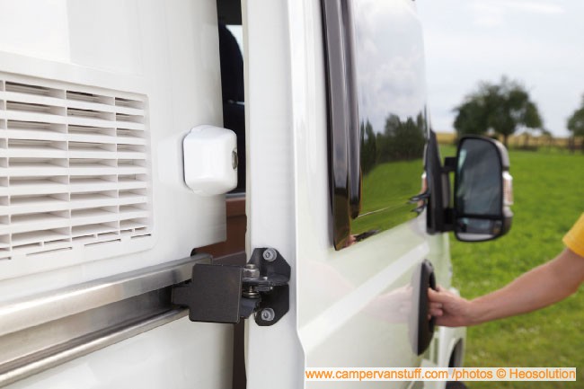 Security and vehicle - Universal lock BLACK for sliding and rear motorhome, caravan, van